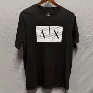 Armani Exchange Black and White Logo Tee